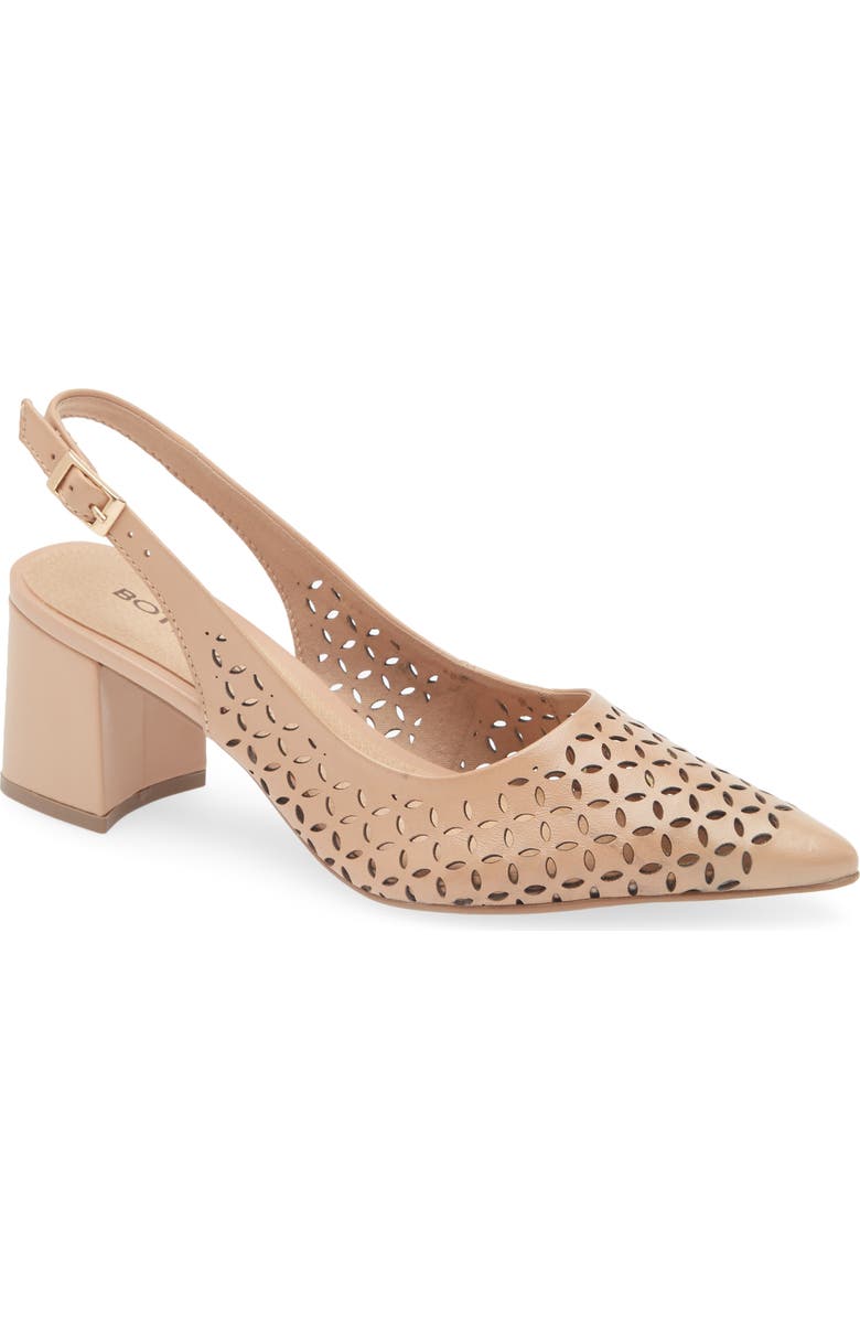 Bottero Janet Slingback Pointed Toe Pump, Main, color, Brown Sugar