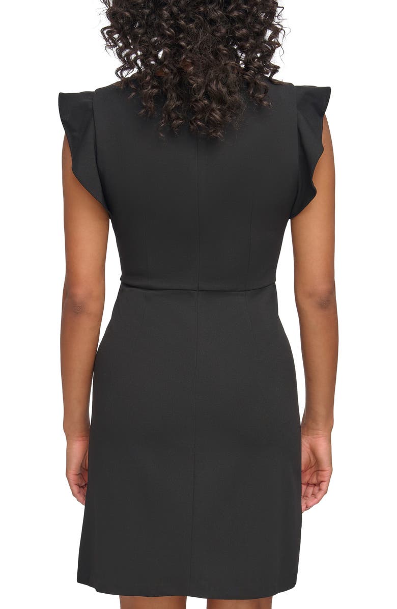 DKNY Flutter Sleeve Faux Wrap Dress, Alternate, color,