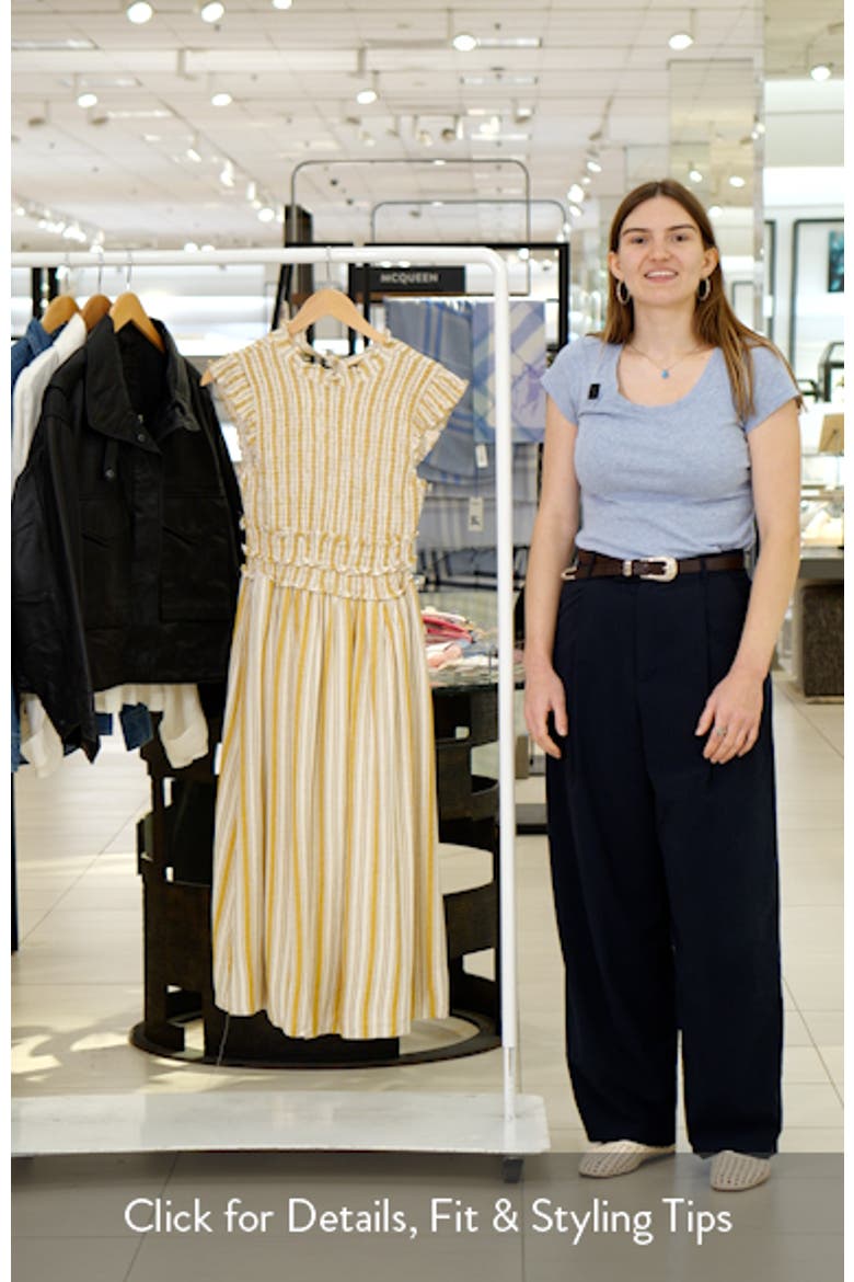 Smocked Tie Back Sleeveless Midi Dress video