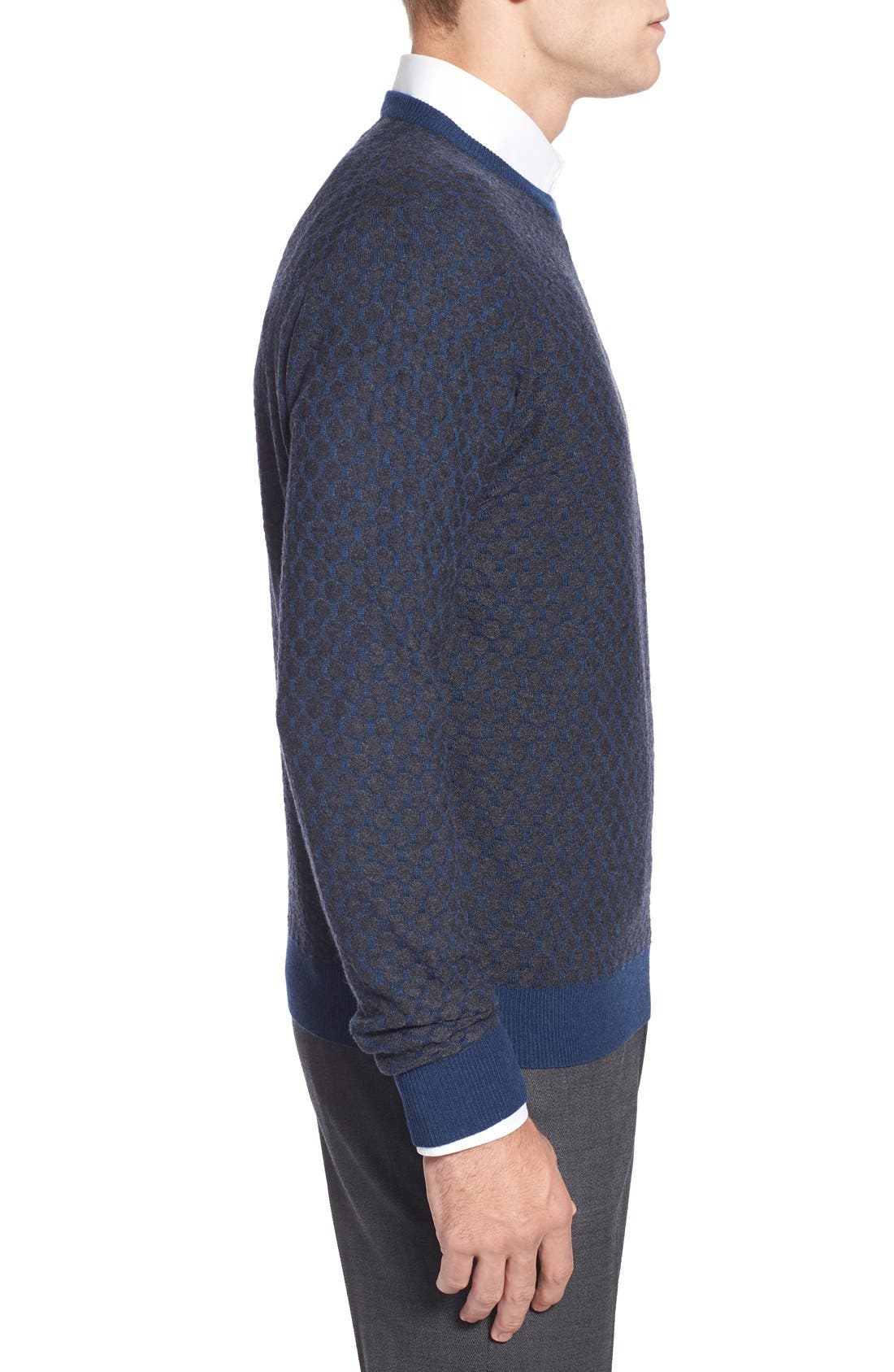 Toscano Circle Texture Crewneck Sweater (Men) | Nordstrom