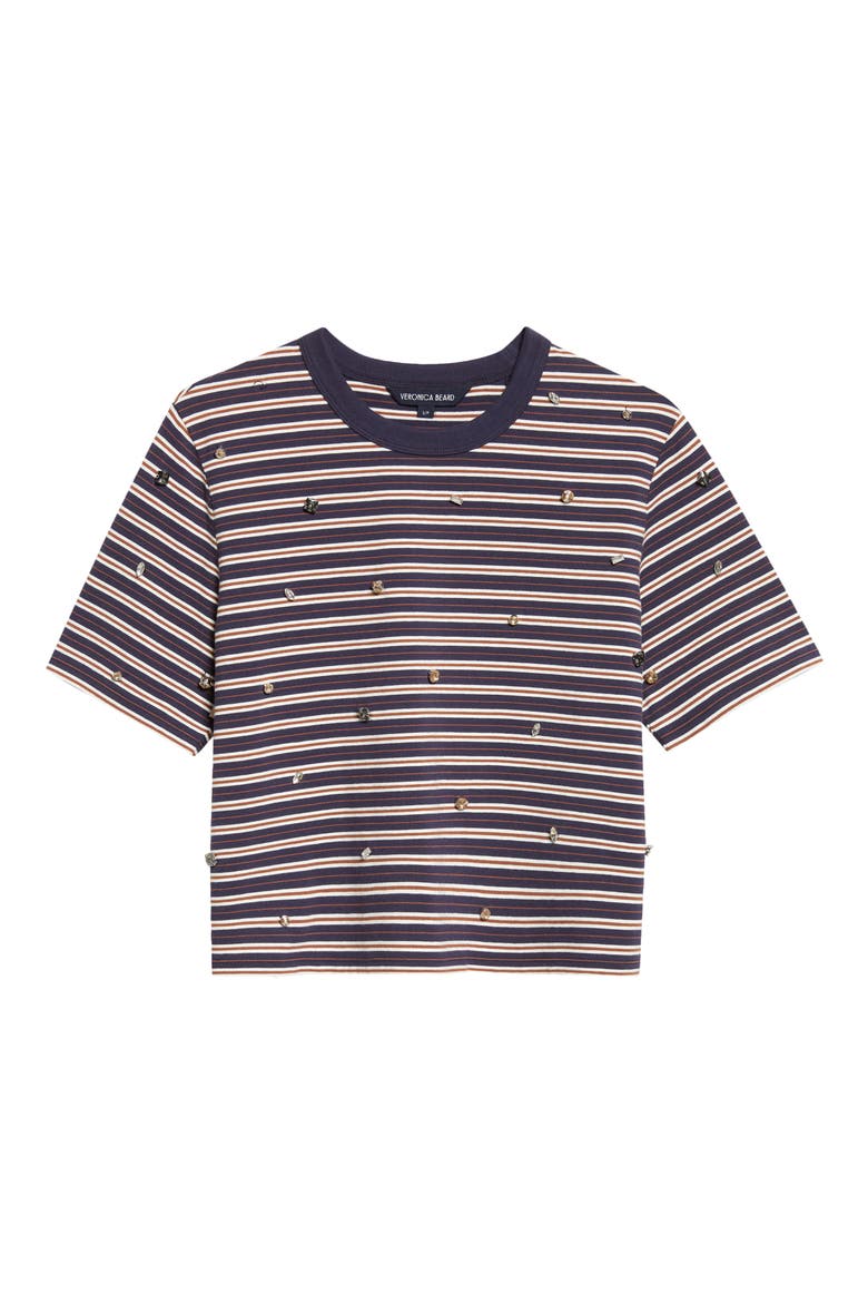 Sebastian Rhinestone Striped T-Shirt, Alternate, color, HERITAGE NAVY MULTI