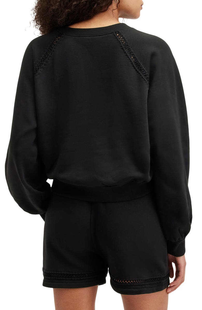 AllSaints Ewelina Cotton Sweatshirt, Alternate, color, 