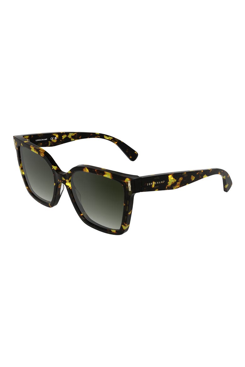 Roseau 55mm Modified Rectangular Sunglasses, Alternate, color, DARK HAVANA