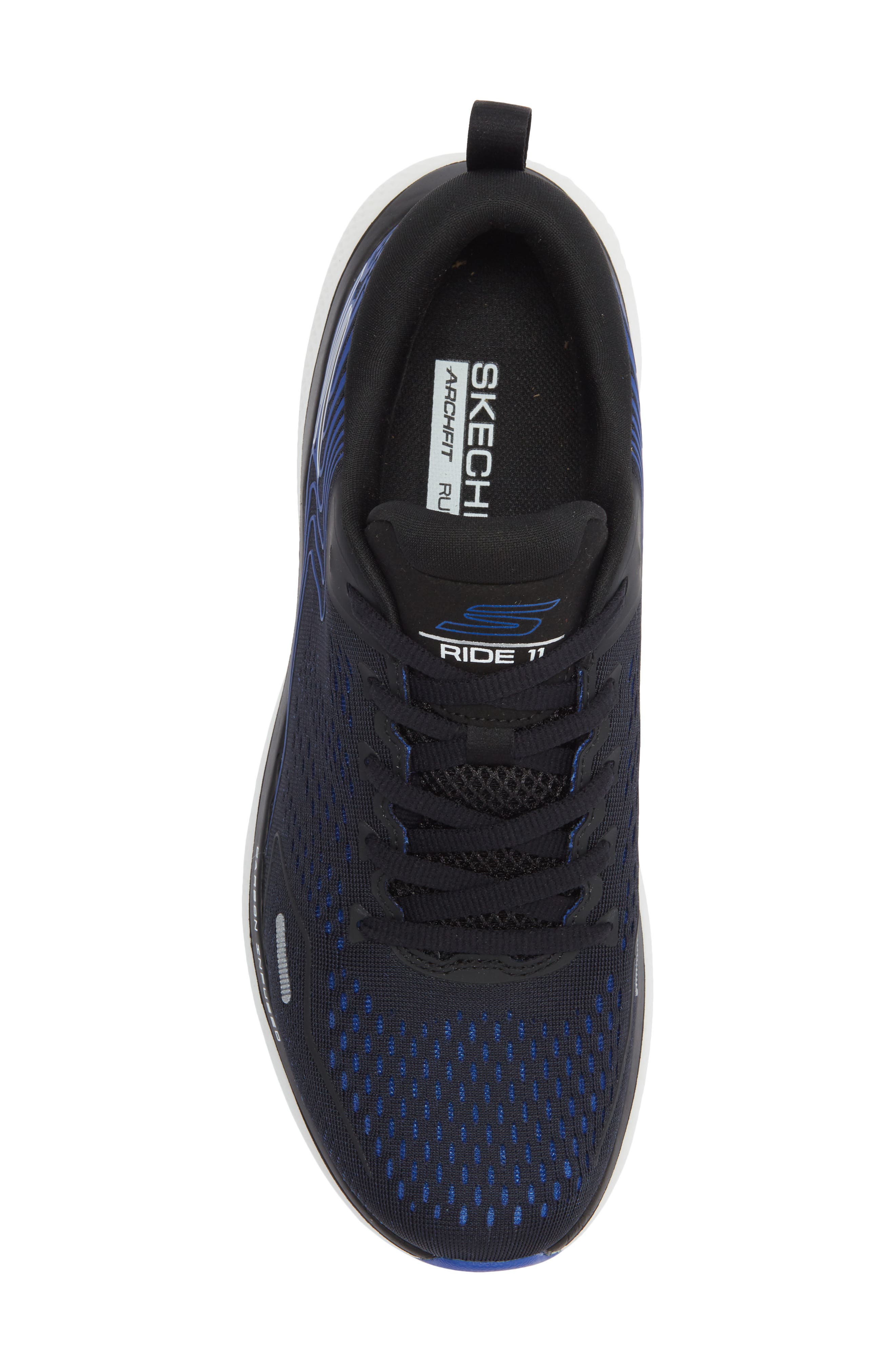 SKECHERS GO RUN Max Ride 11 Running Shoe, Alternate, color, Black/ Blue