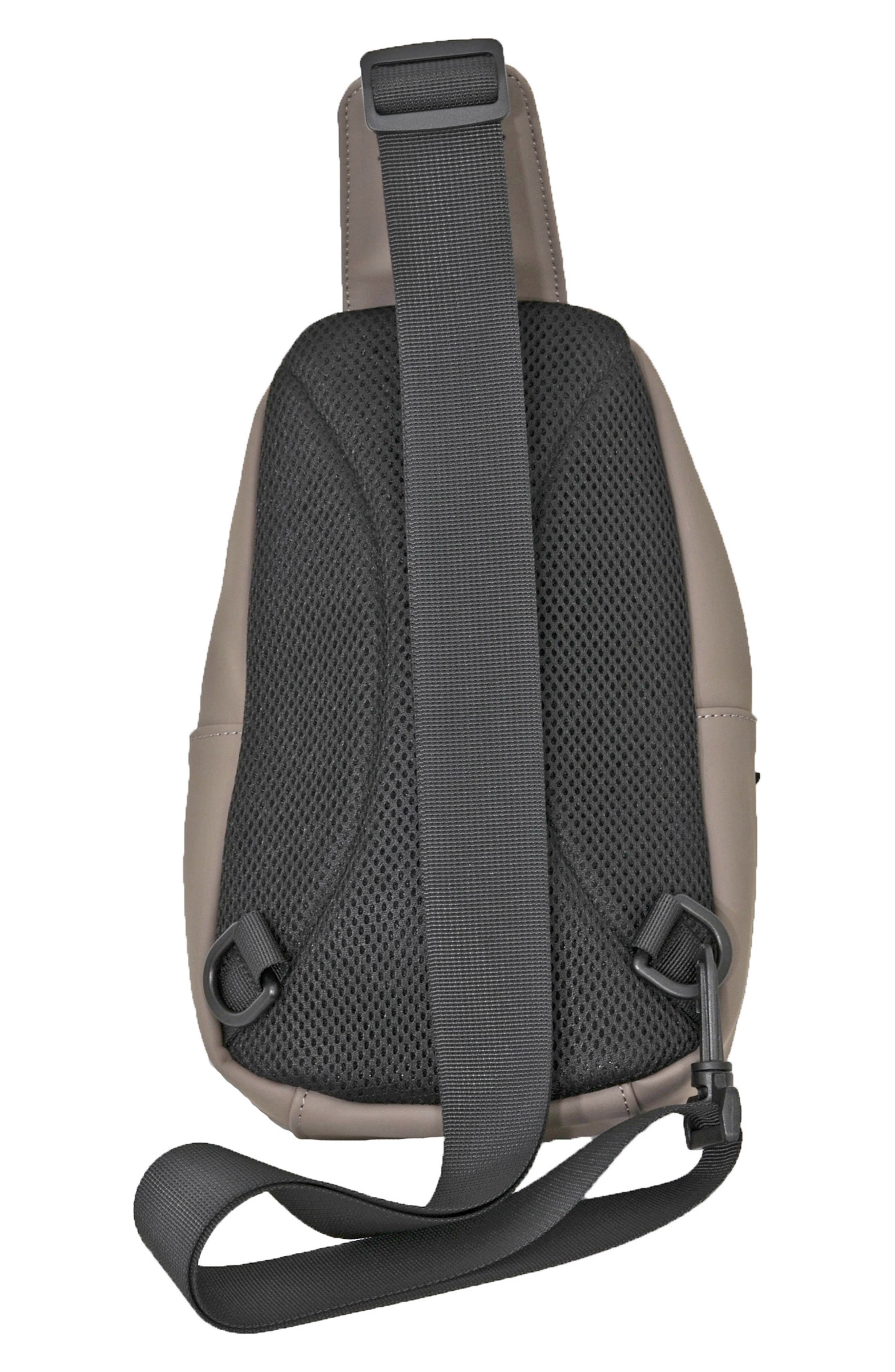 Rubberized Sling Bag, Alternate, color, TAUPE