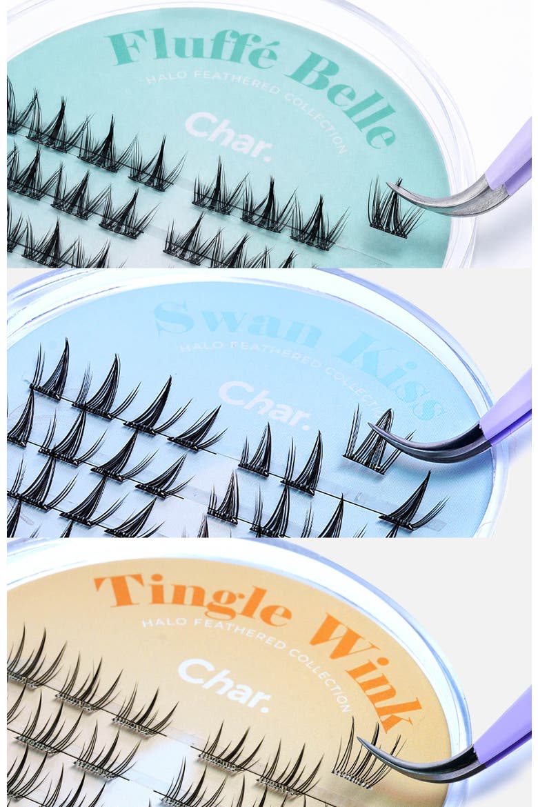 Volume Bundle of Halo Feathered Collection Pre-Glued 5 to 10 Days Wear Lashes, Alternate, color, Black