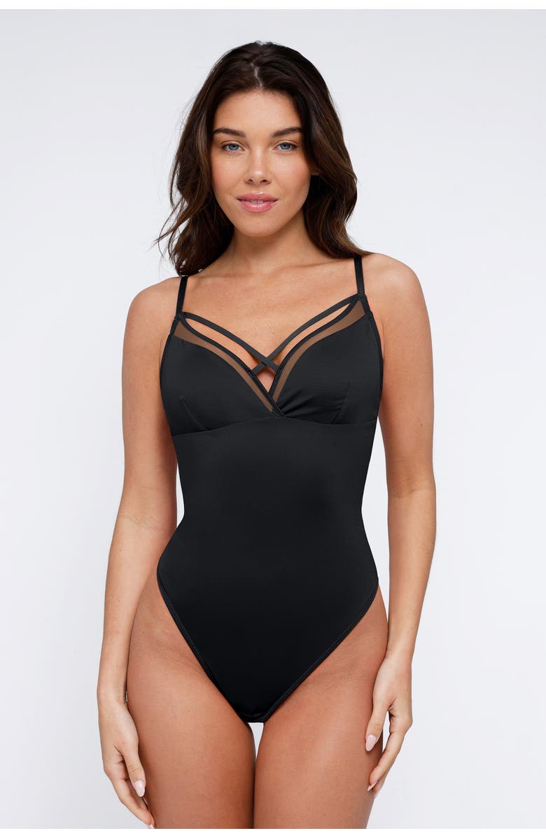 Popilush Shapewear Sheer Mesh Sleeveless, Alternate, color, Midnight Black