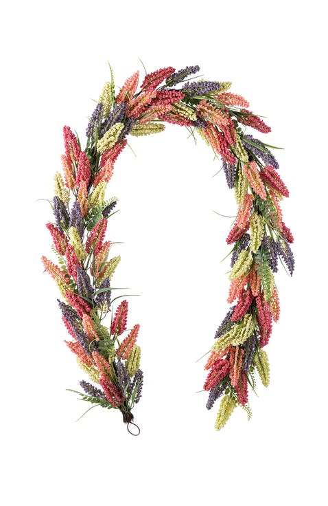 6ft Mixed Colors Heather Artificial Garland
