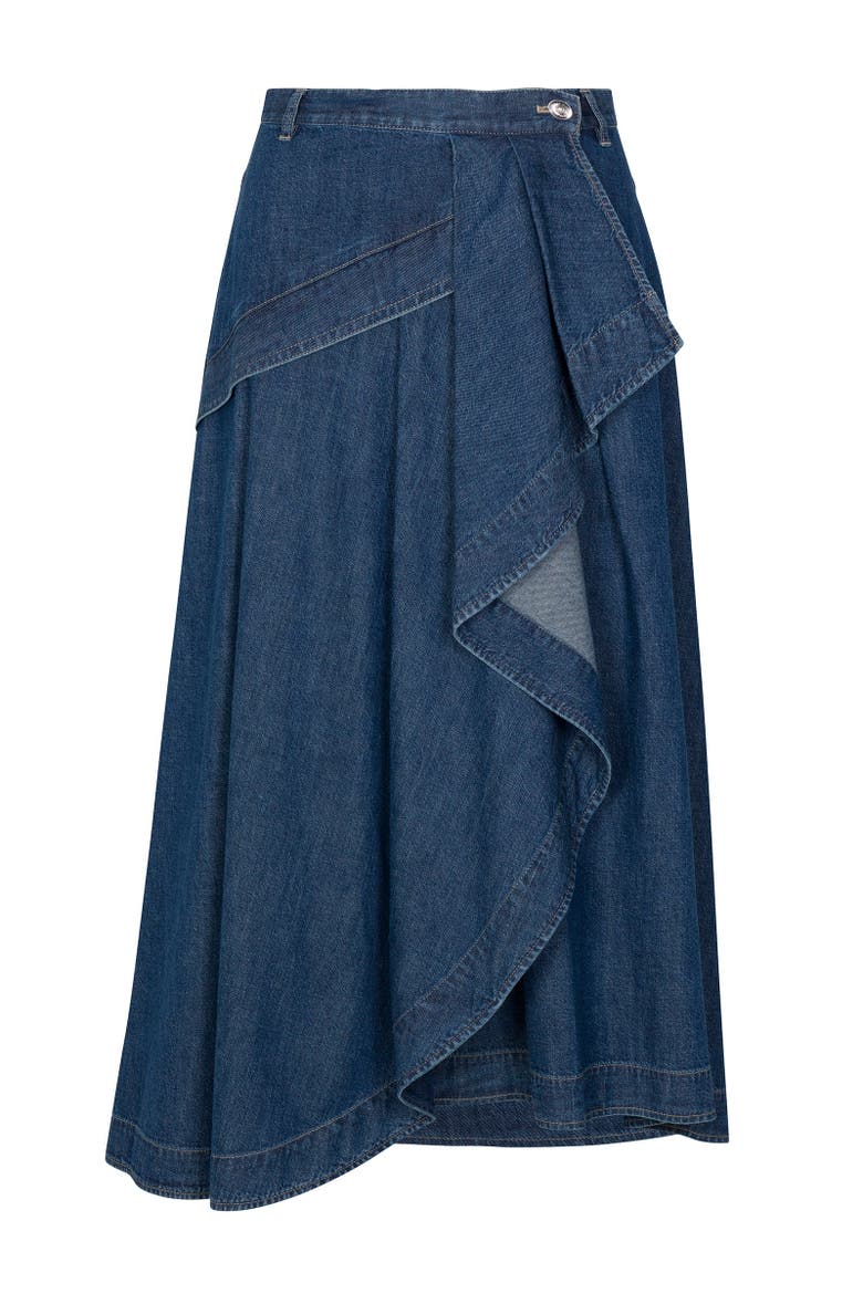 Edith Denim Skirt, Alternate, color, Edith Indigo
