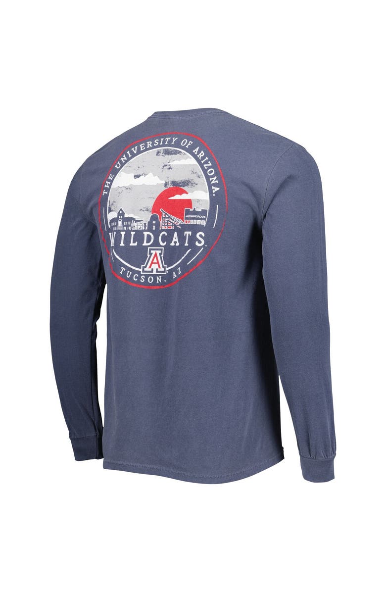 IMAGE ONE Men's Navy Arizona Wildcats Circle Campus Scene Long Sleeve T-Shirt, Alternate, color, Navy