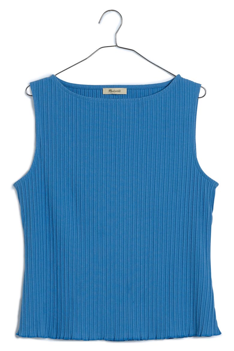 Boat Neck Rib Tank, Main, color, CELESTE