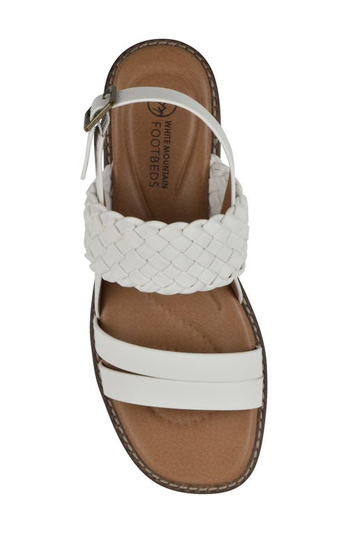 Cliffs By White Mountain Macaroni Slingback Sandal In White Smooth