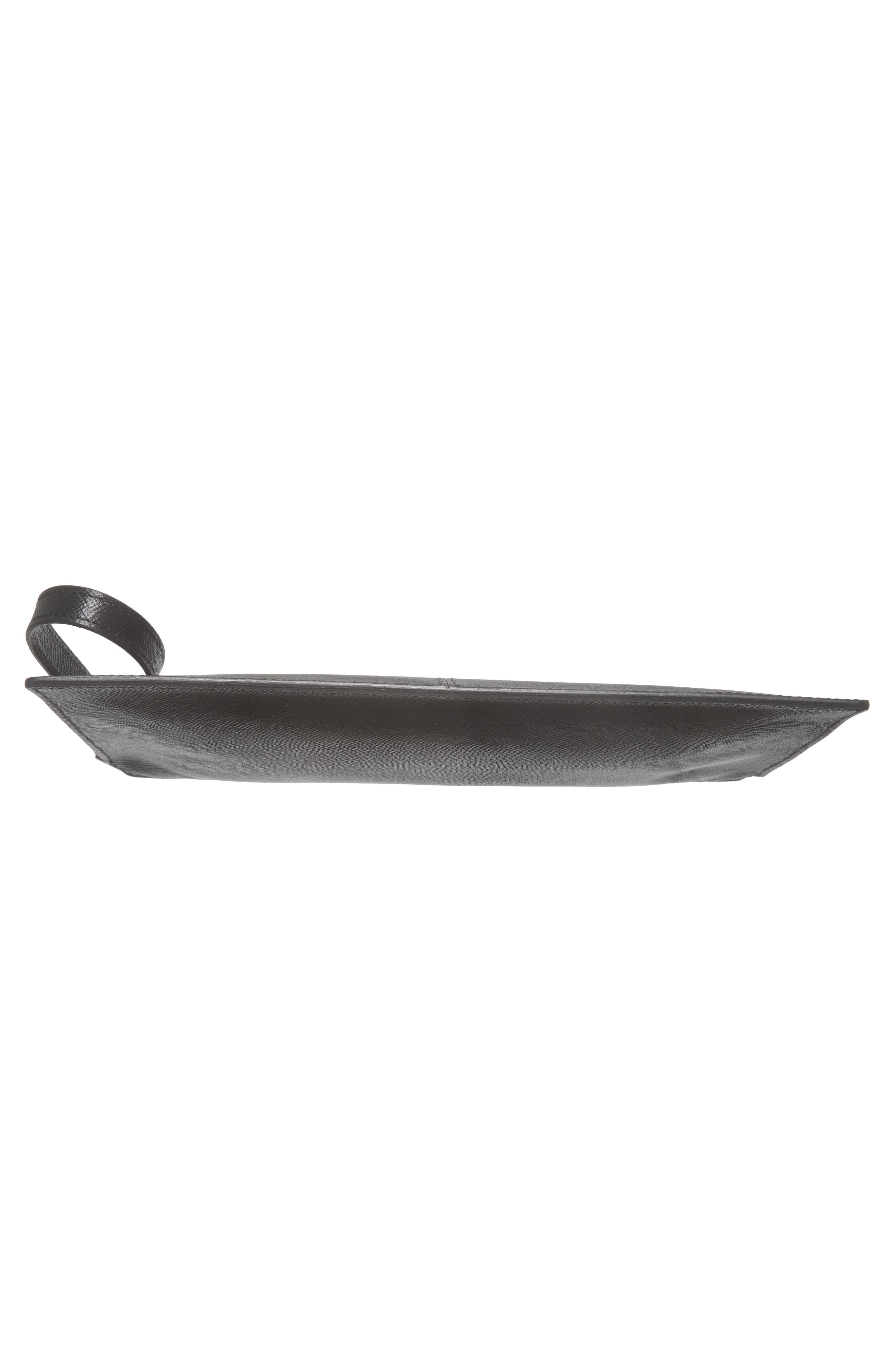 Evolution Leather Clutch, Alternate, color, BLACK