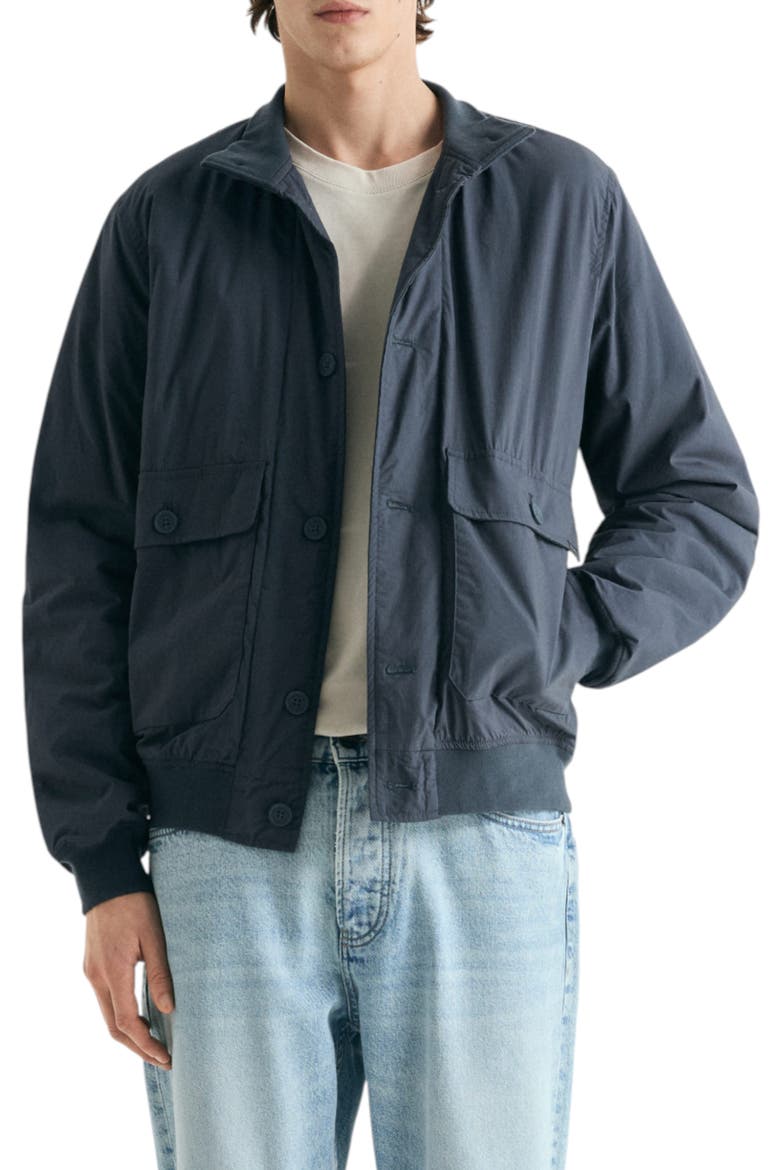 Button-Down Jacket Pockets, Main, color, Darknavy