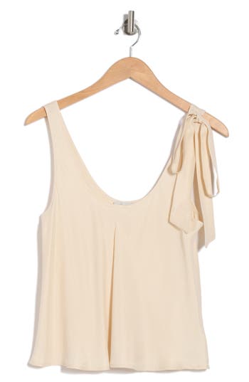 Shop Wayf Tie Shoulder Tank In Cream