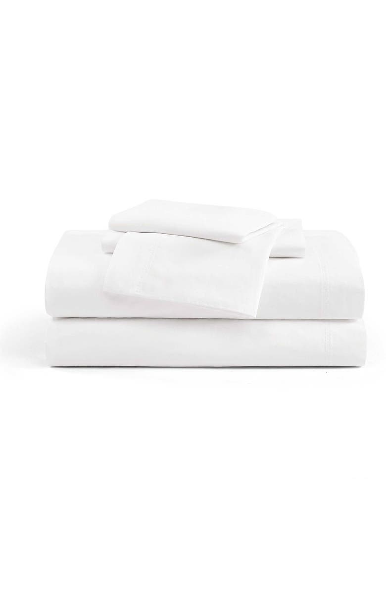 Tommy Bahama Solid 400 Thread Count Cotton Percale Sheet Set, Main, color, White