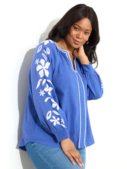 Embroidered Relaxed Blouse