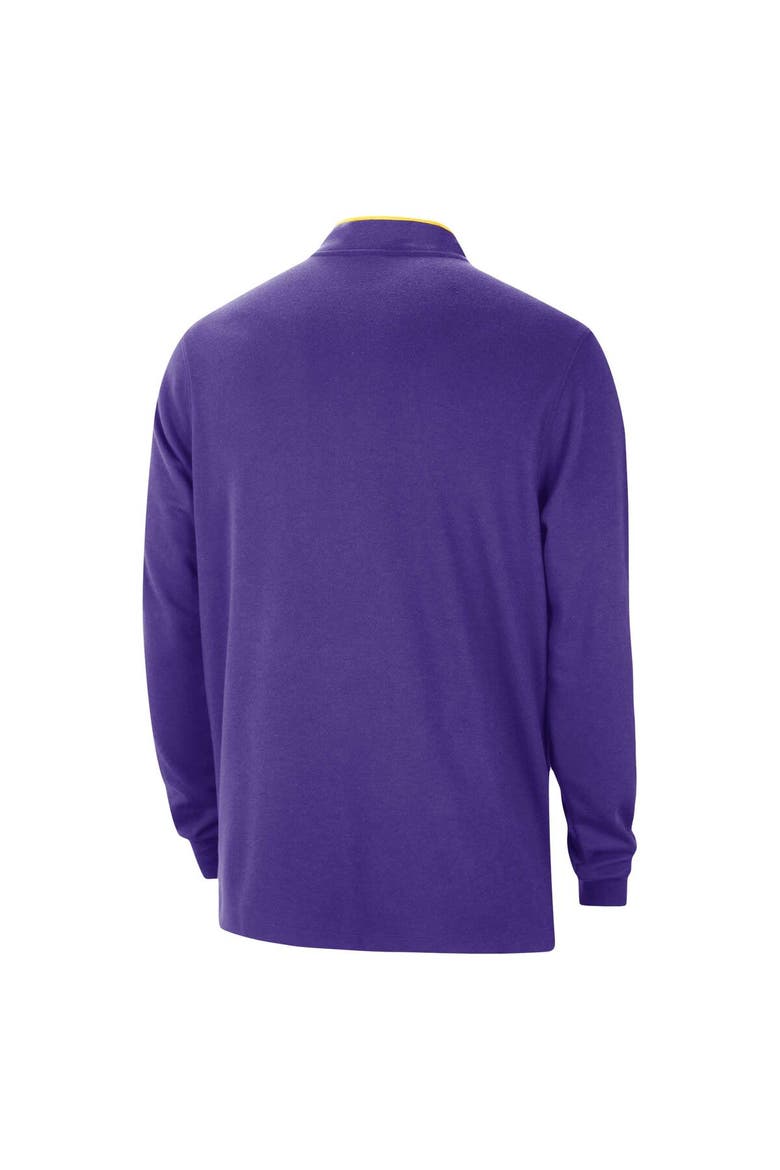 Men's Nike Purple Los Angeles Lakers Authentic Performance Half-Zip Jacket, Alternate, color, Purple