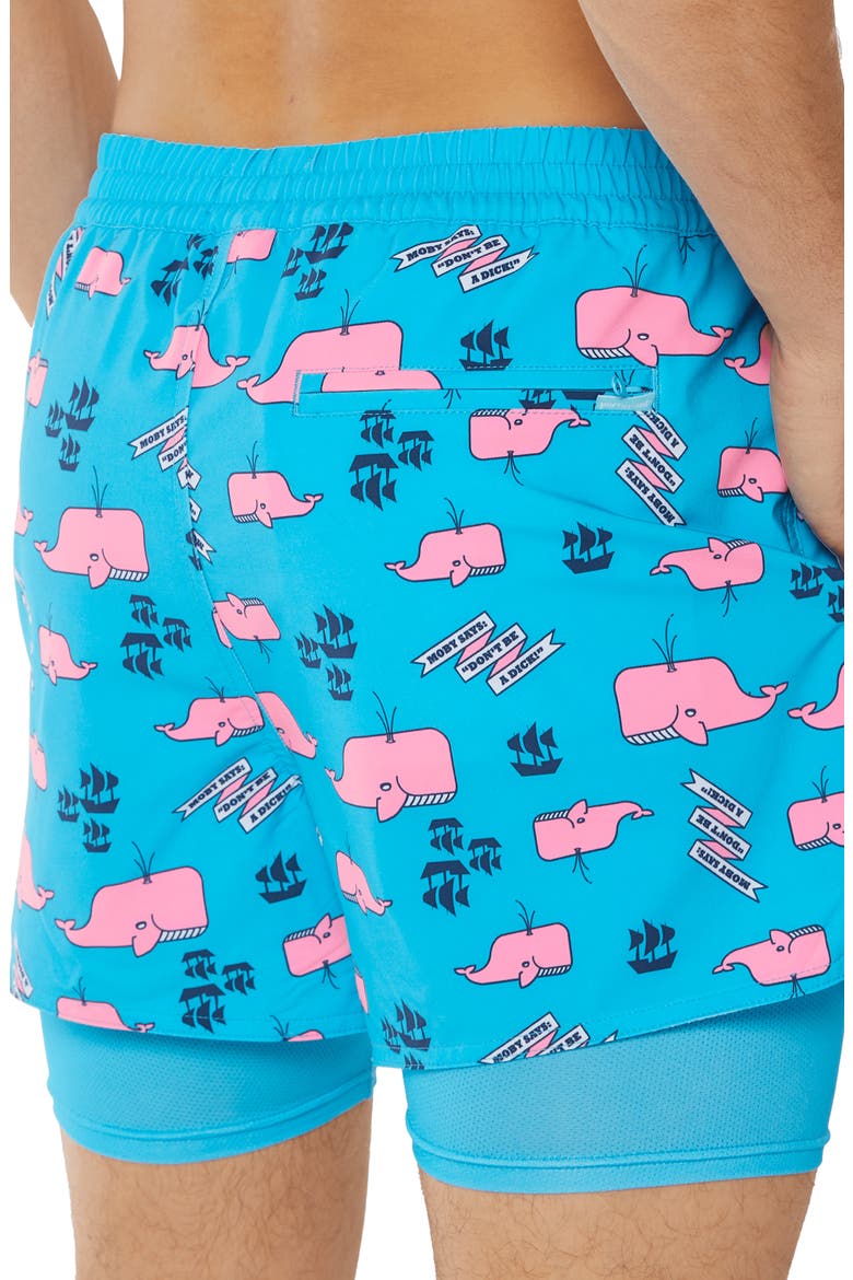 Moby Says Game Changer Swim Trunks, Alternate, color, CYAN