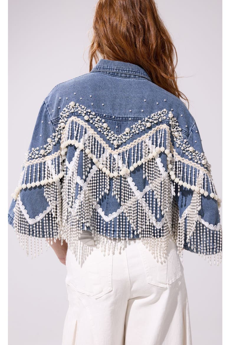 Adelynne Pearl Jacket, Alternate, color, DENIM