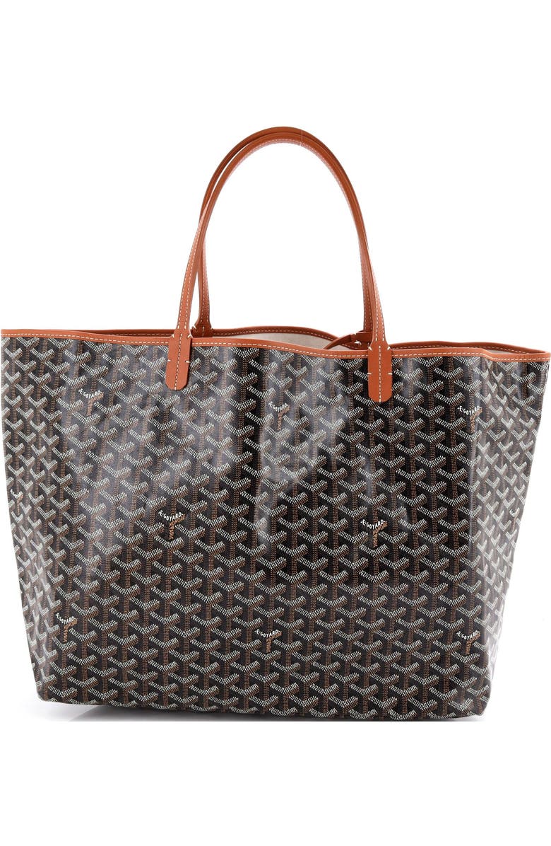 Pre-Owned Goyard Saint Louis Tote Coated Canvas GM, Main, color, Brown
