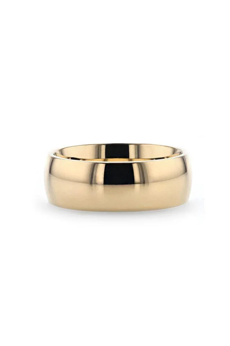 VANNA Traditional Domed Titanium Wedding Ring, Alternate, color, Gold 8mm