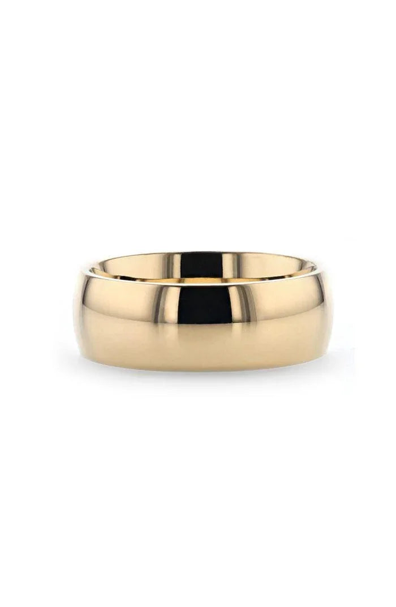 Larson Jewelers VANNA Traditional Domed Titanium Wedding Ring, Alternate, color, Gold 8Mm