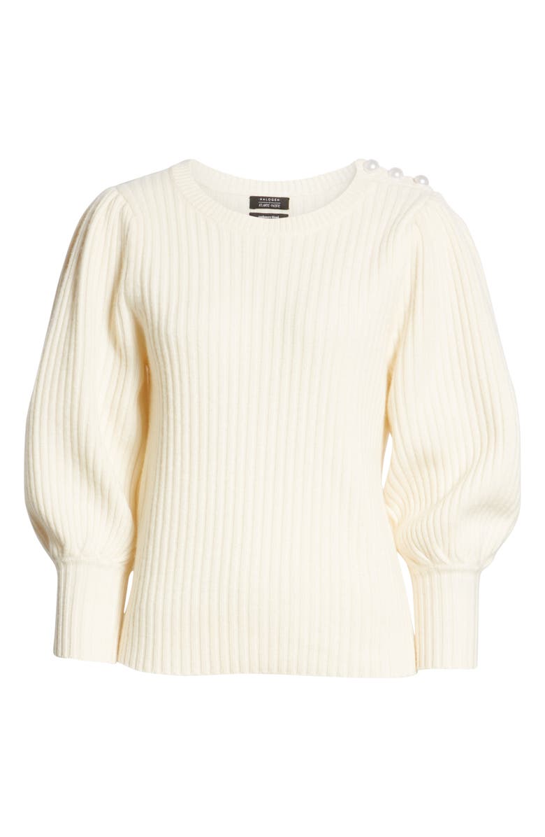 Halogen<sup>®</sup> x Atlantic-Pacific Balloon Sleeve Wool & Cashmere Sweater, Alternate, color, 