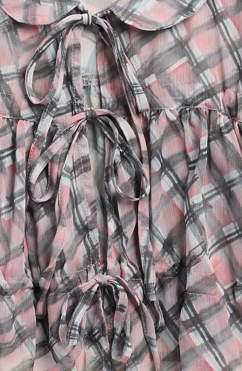 Cotton Emporium Kids' Babydoll Top, Alternate, color, Blue Purple Plaid