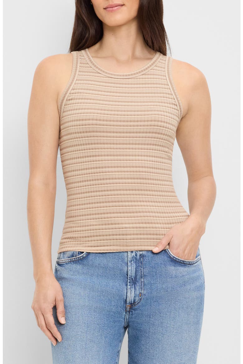 Carolie Ribbed Tank, Main, color, MACADAMIA