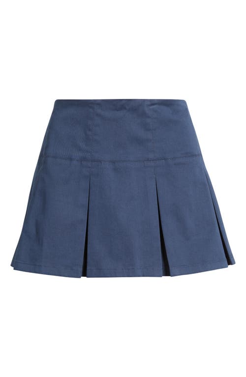 Bp. Preppy Pleated Miniskort In Blue