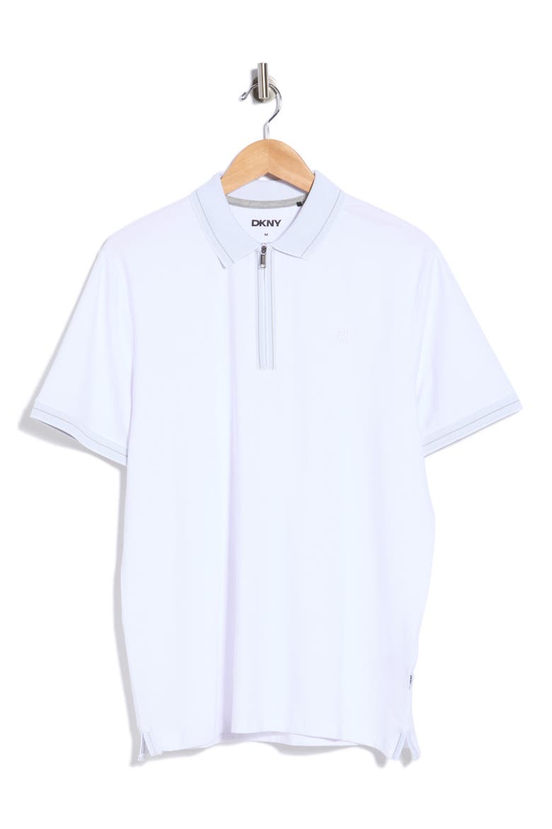 Duke Zip Polo, Alternate, color, WHITE