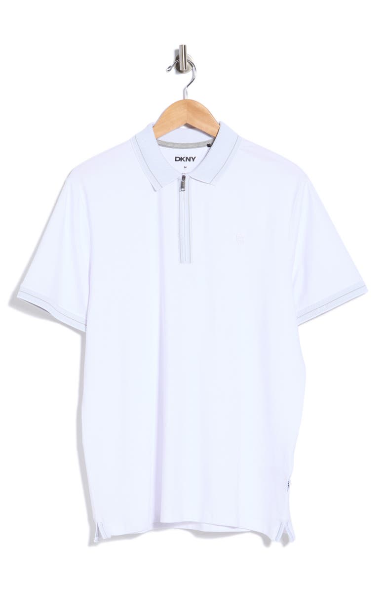 DKNY SPORTSWEAR Duke Zip Polo, Main, color, White