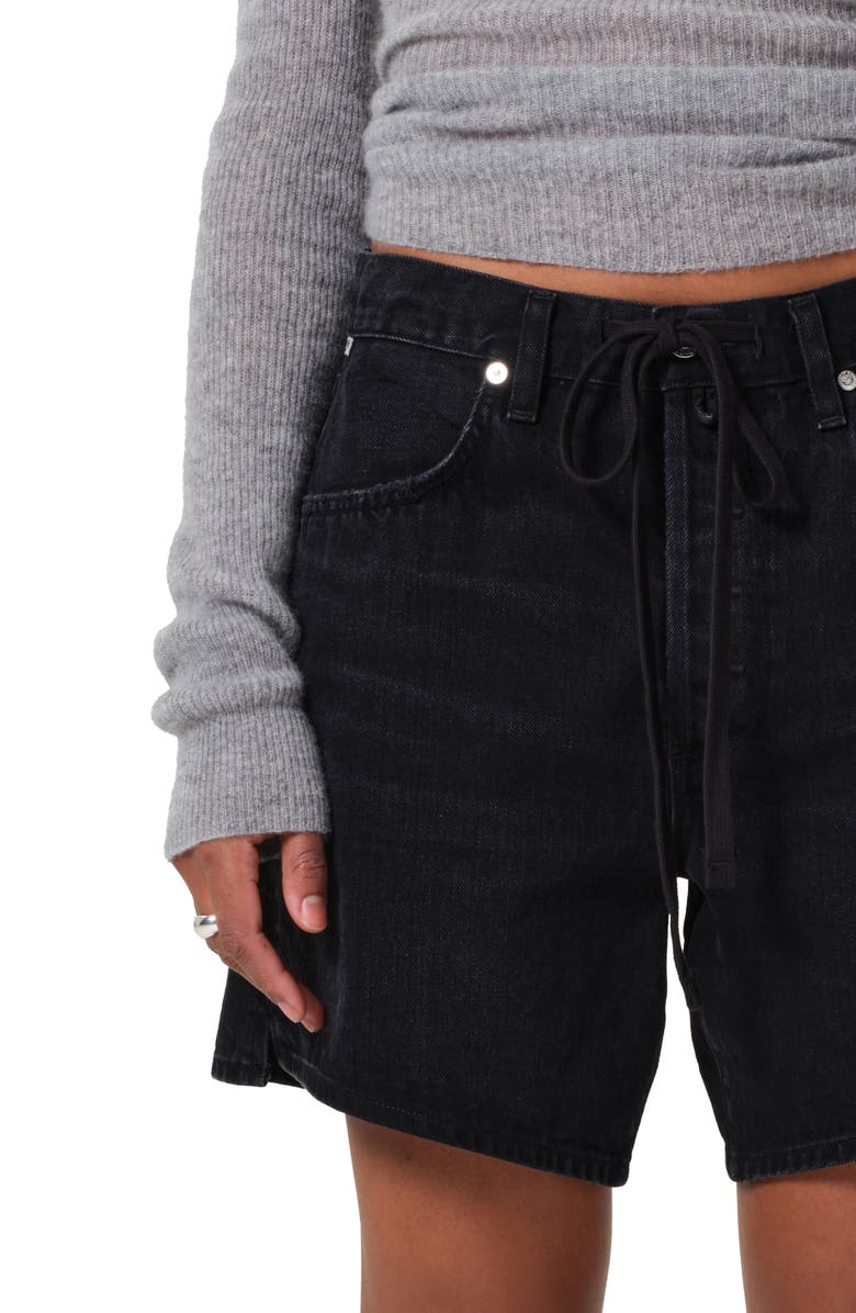 Citizens of Humanity Brynn Drawstring Denim Shorts, Alternate, color, Midnight Sky