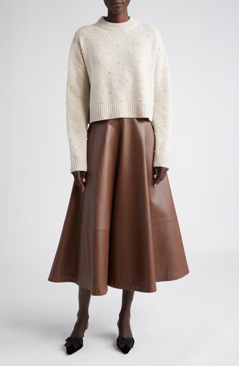 Altuzarra Melville Mélange Bobble Cashmere Sweater, Alternate, color, 