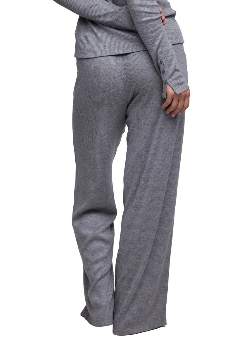 Cozy Dreams Wide Leg Sleep Pants, Alternate, color, HEATHER GRAY