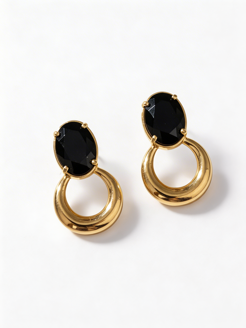 18K Gold Plated Sculptural Statement Earrings