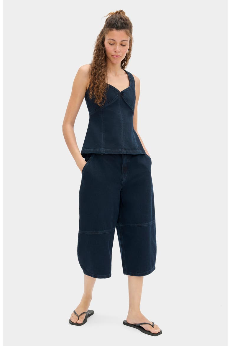 Storm Sweetheart Neck Denim Tank, Alternate, color, BLUE BLACK