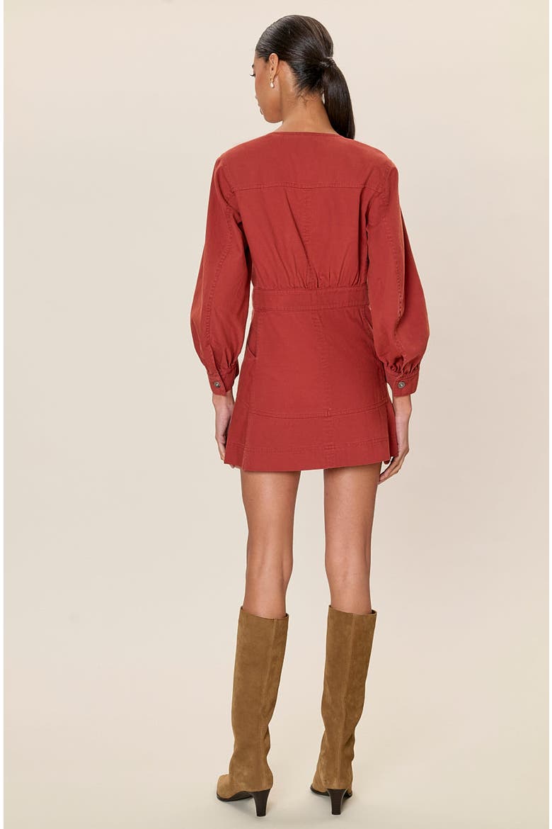 Remi Garment Dyed Dress, Alternate, color, Burnt Sienna