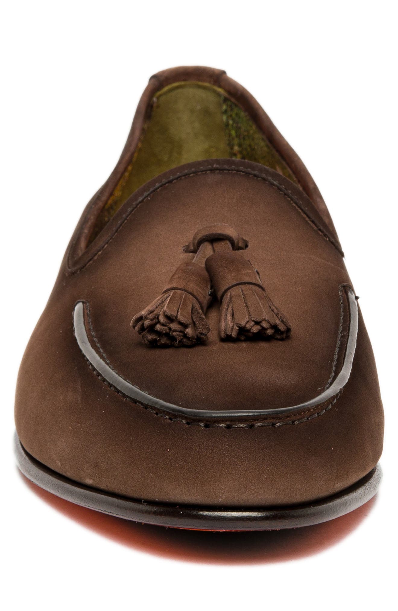 Santoni Andrea Tassel Loafer, Alternate, color, Brown