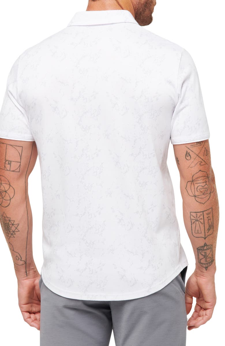 TravisMathew Warmer Tides Scoop Polo, Alternate, color, White