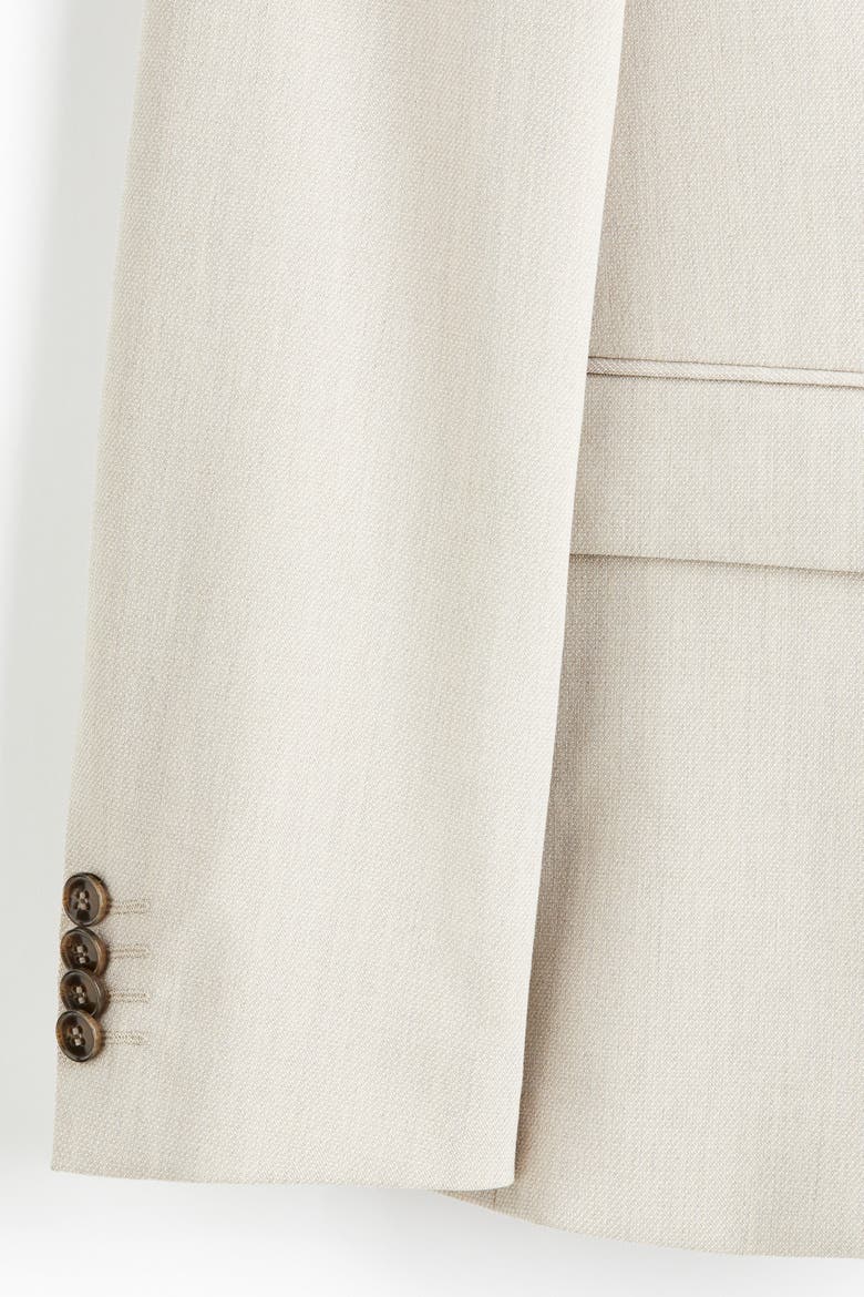 Slim Fit Single-breasted Jacket, Alternate, color, Beige
