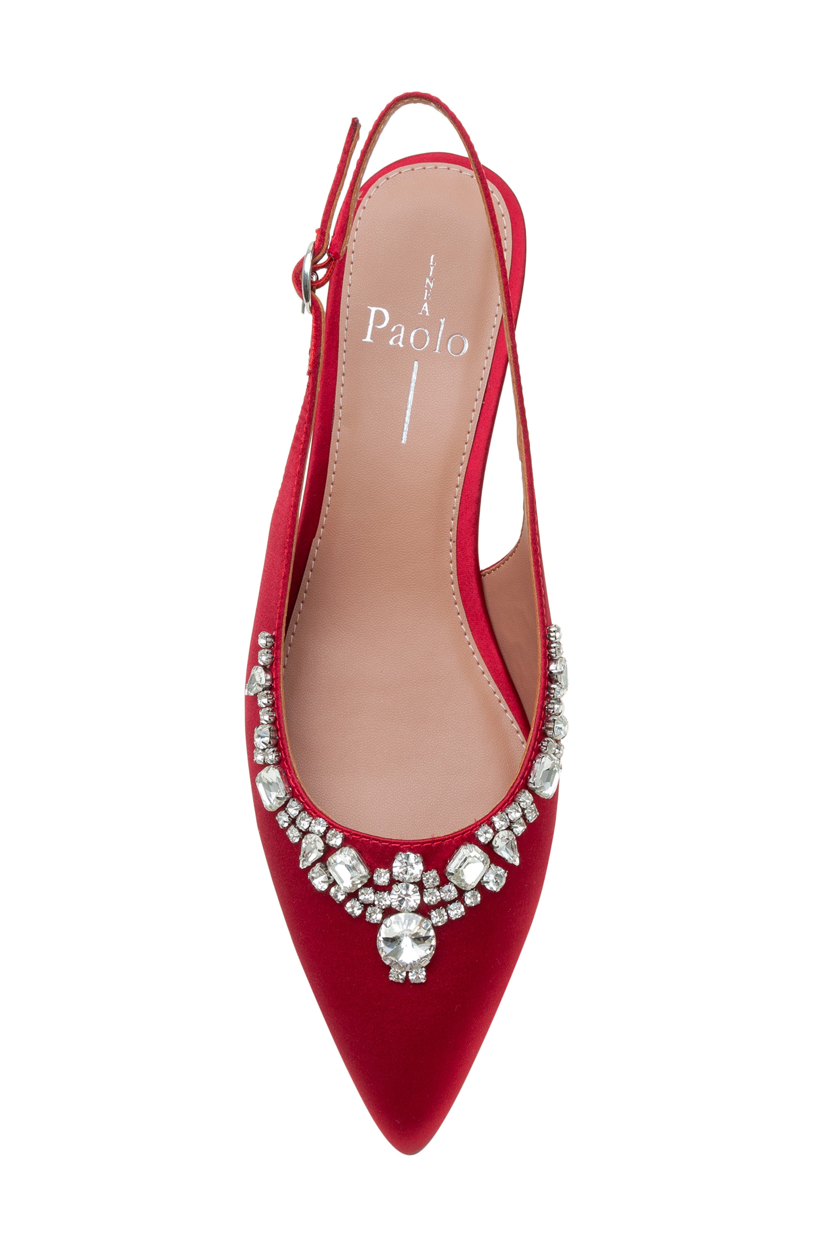 Crystal Embellished Slingback Pump, Alternate, color, RUBY RED