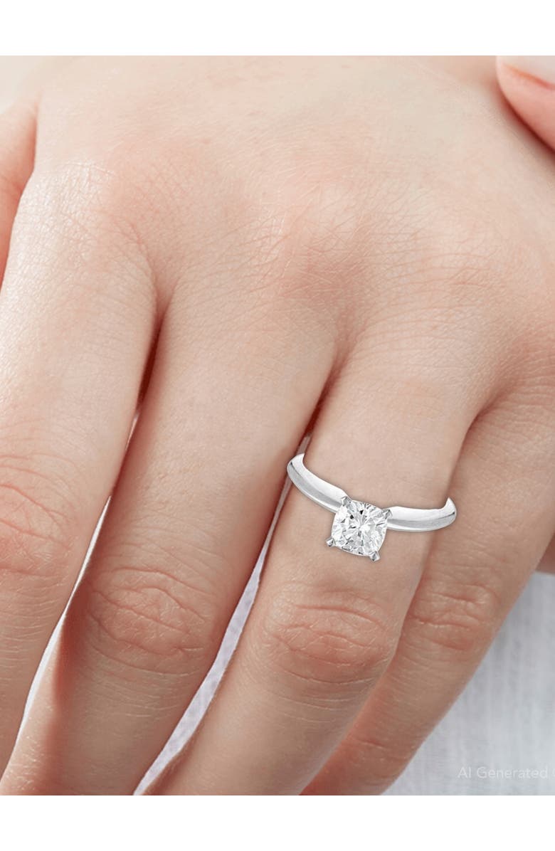 Bliss Diamond 1 Carat Cushion Diamond Solitaire Engagement Ring 14K Gold Lab Grown, Alternate, color, 