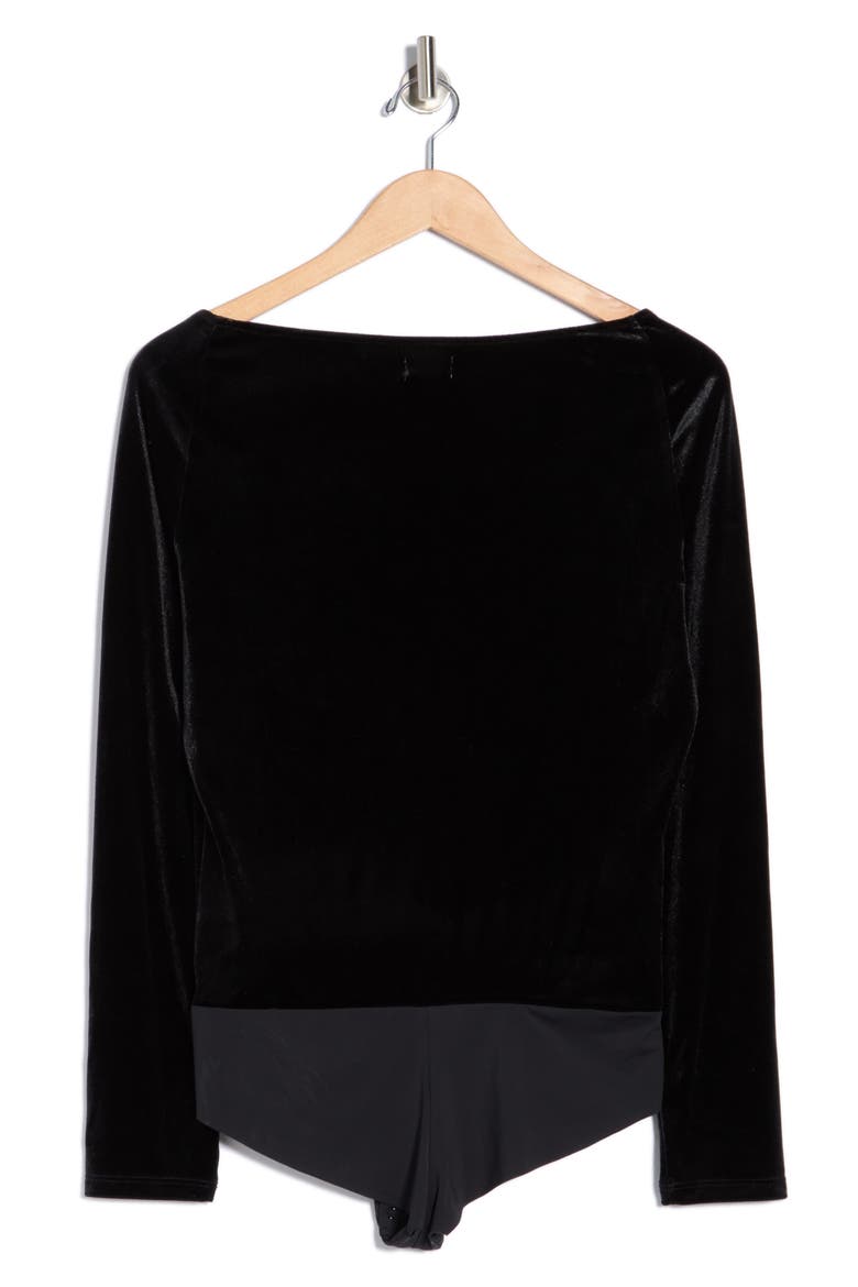 Winona Long Sleeve Bodysuit, Alternate, color, BLACK