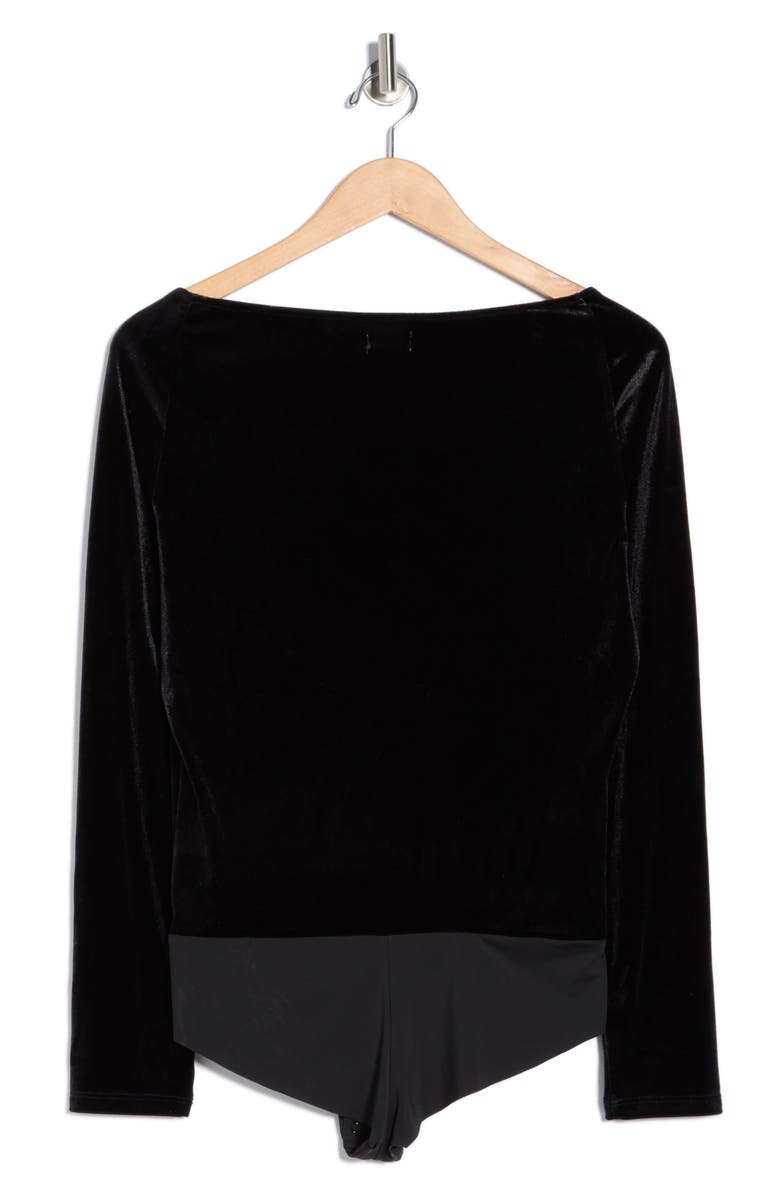 L'AGENCE Winona Long Sleeve Bodysuit, Alternate, color, Black