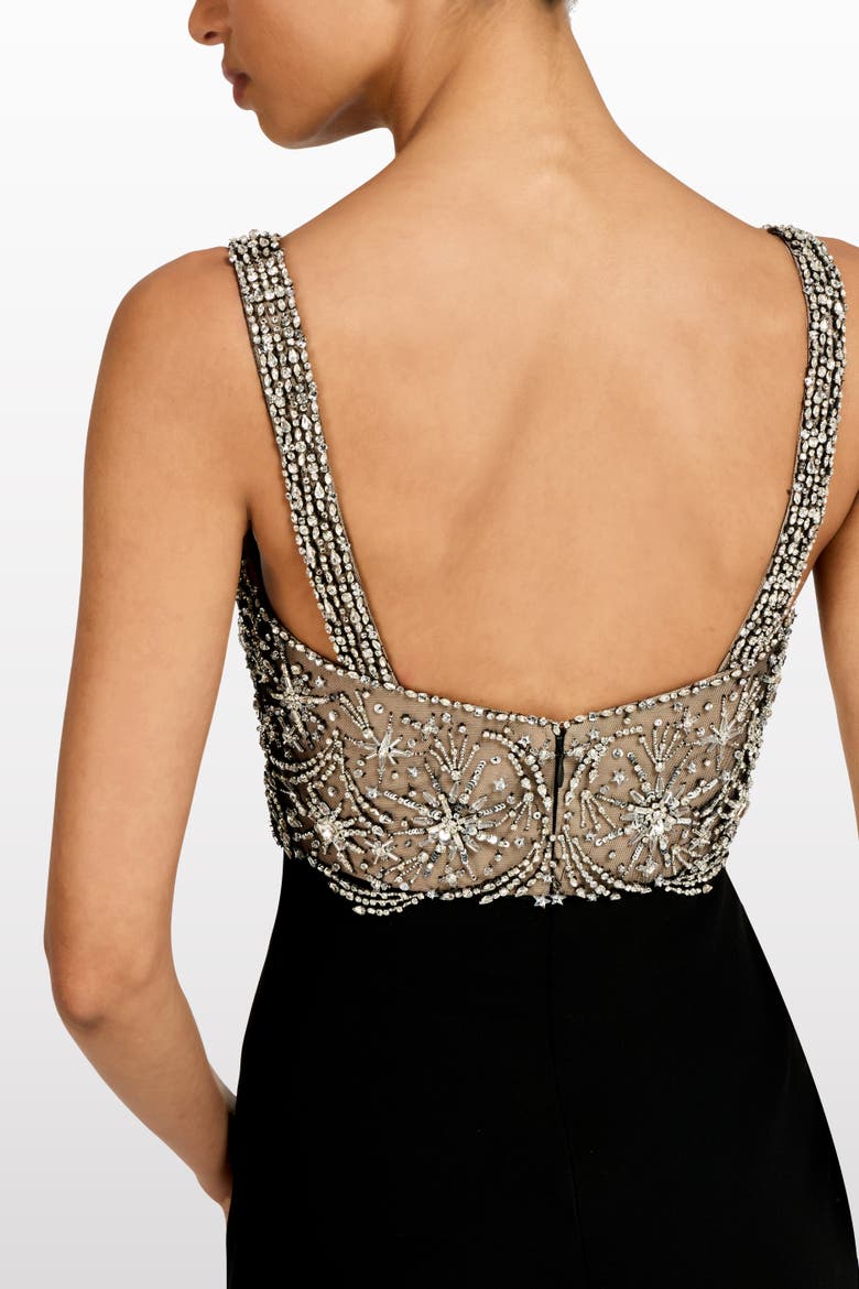 Reverie Embellished Maxi Dress, Alternate, color, Liquorice - Illusion