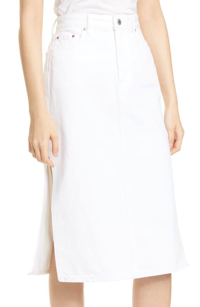 GRLFRND Nora Slit Denim Skirt, Alternate, color,