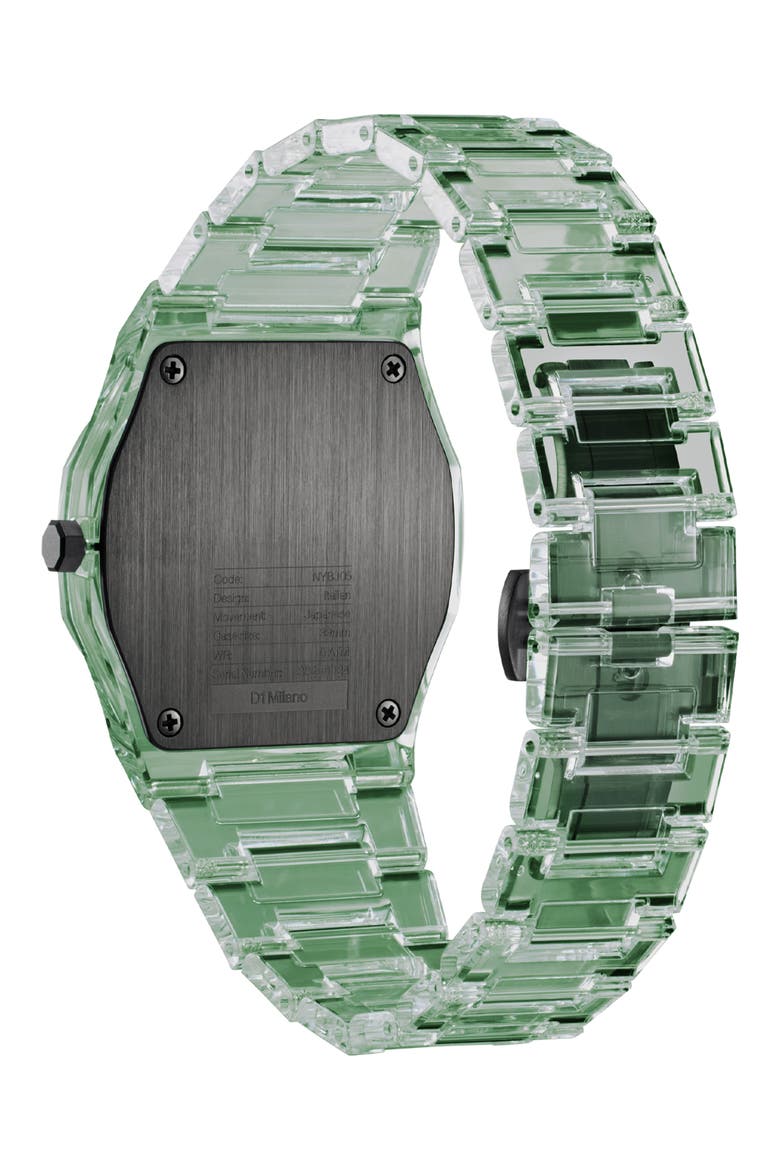 Exp_Mint Bracelet Watch, 39mm, Alternate, color, TRANSPARENT LIGHT GREEN