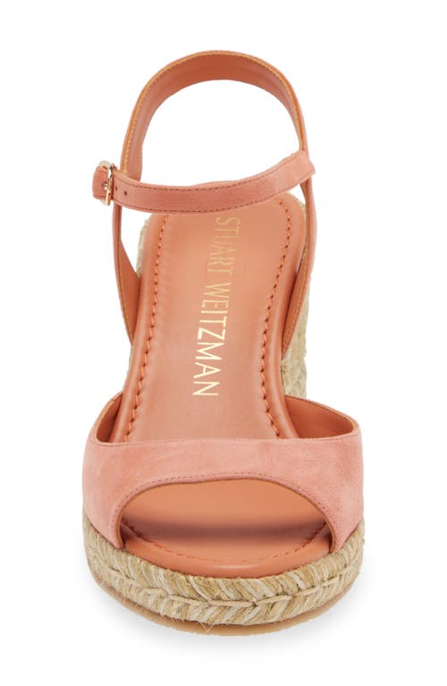 Stuart Weitzman Tia Espadrille Wedge Sandal In Terracotta.